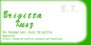 brigitta kusz business card